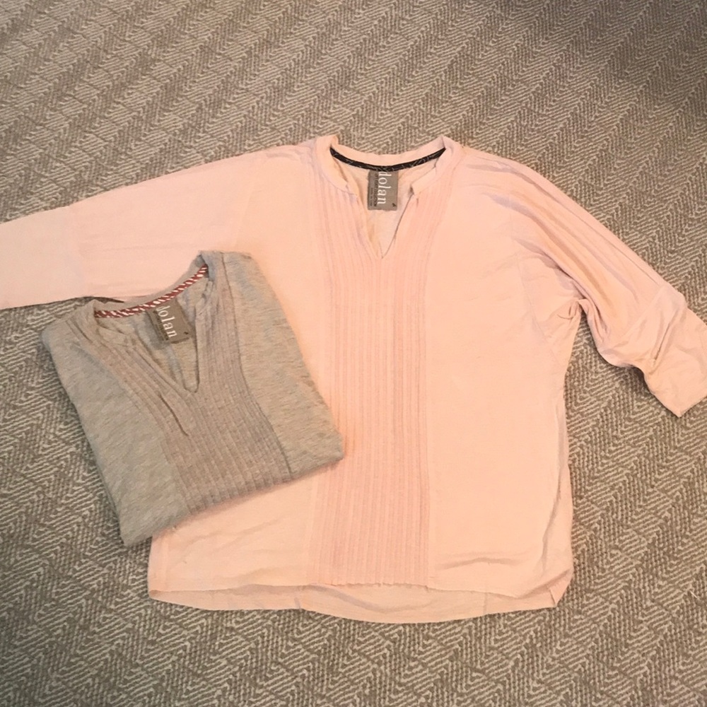 Anthropologie Dolan tuxedo tees- two pack. EUC